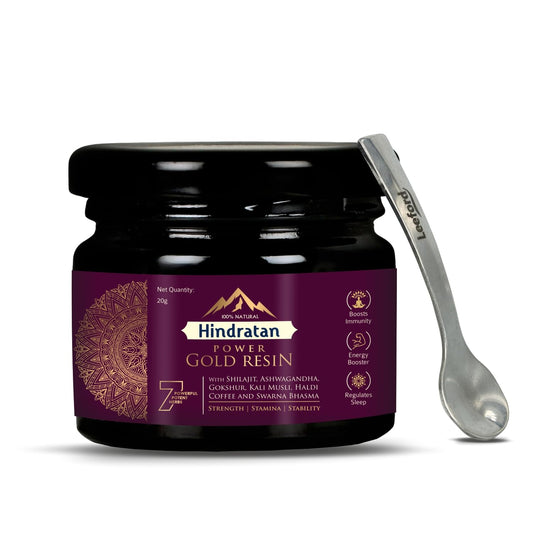 Leeford Hindratan Power Shilajit Gold Resin With Ashwagandha,Kali Musli & Swarna Bhasma 20g