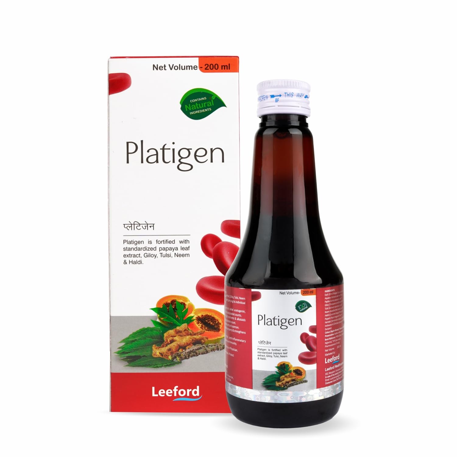 Leeford Platigen Syrup 200ml