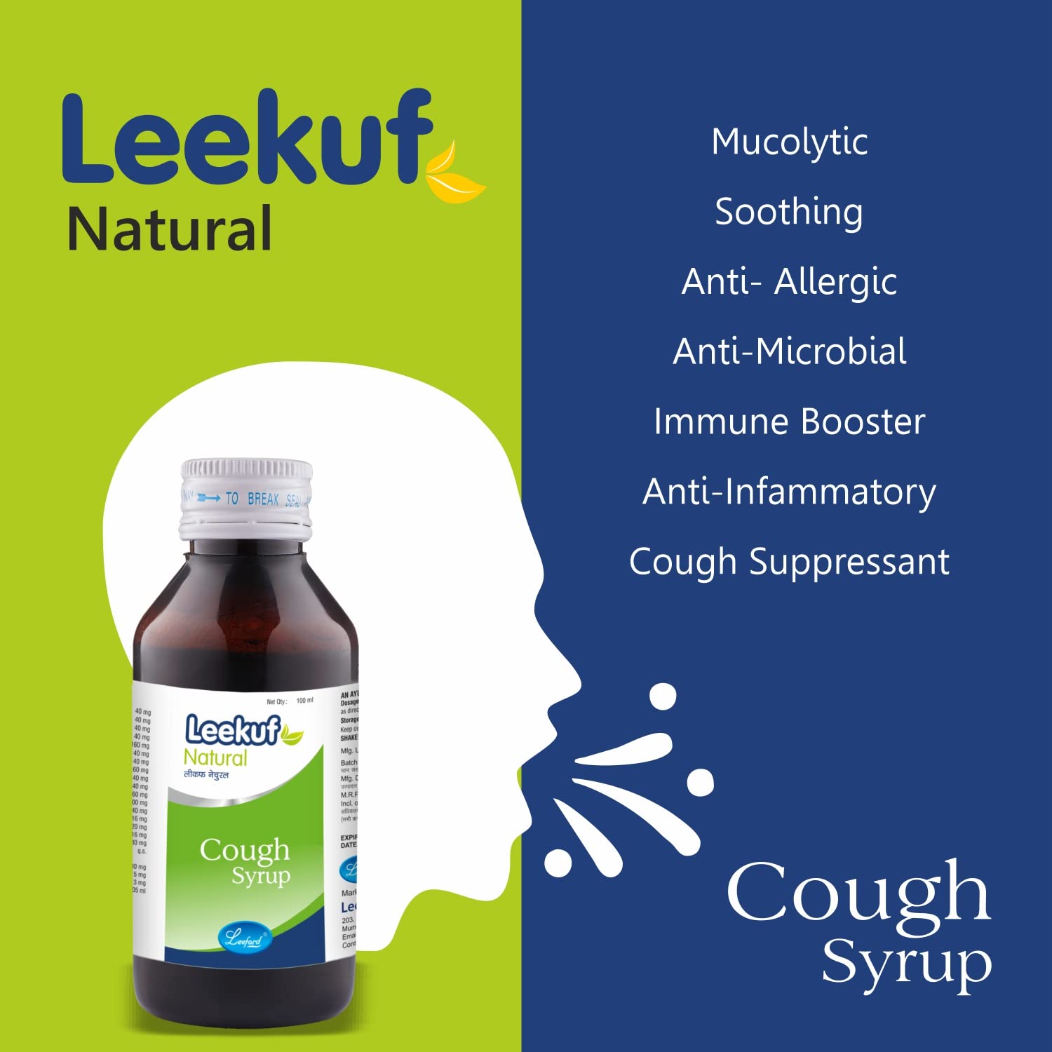 Leeford Leekuf Natural Cough Syrup 100ml