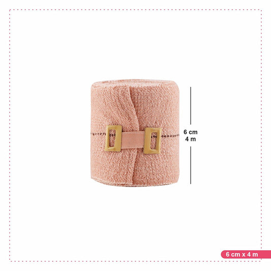 Leeford Cotton Crepe Pain Relief Bandage 6cm x 4m