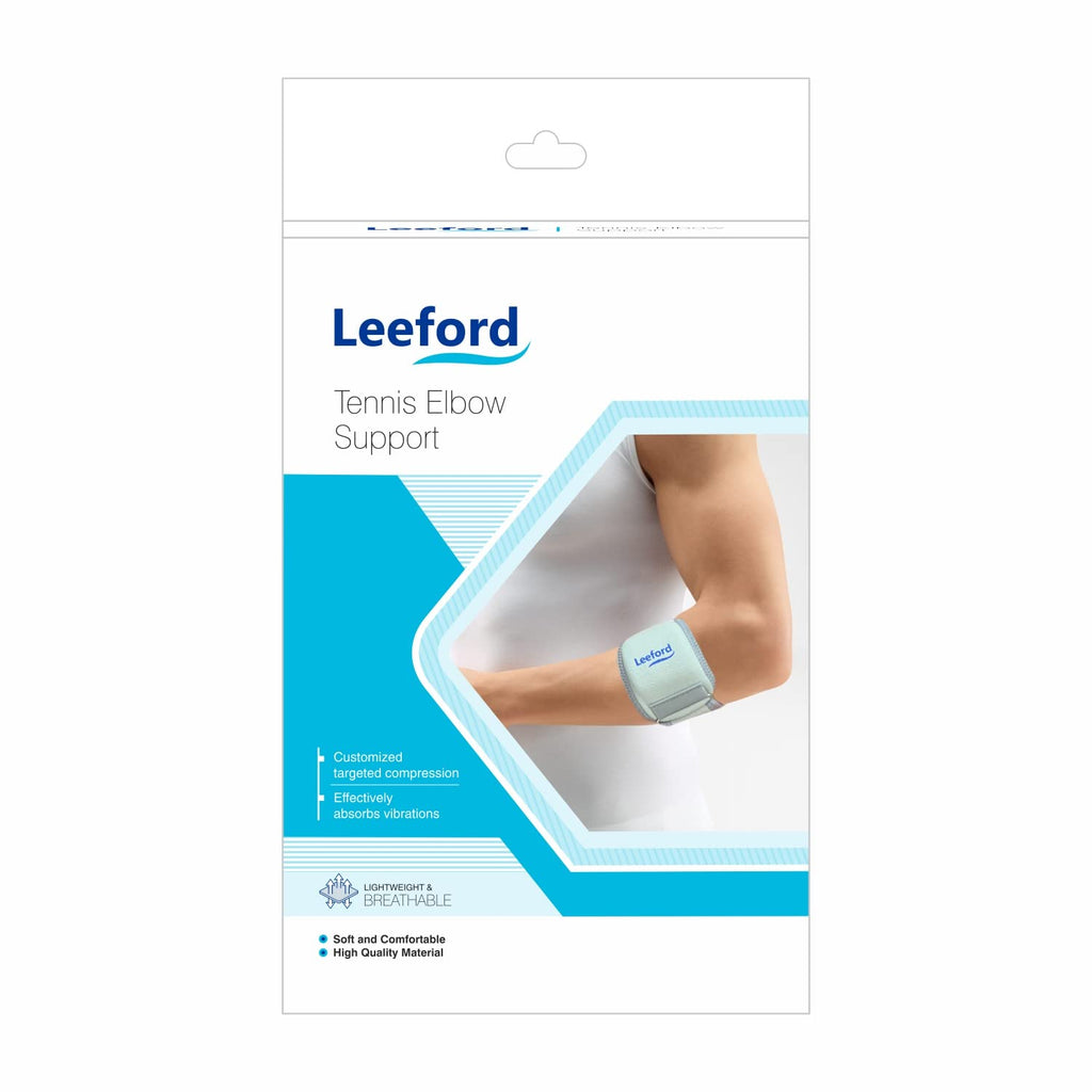 Leeford Tennis Elbow Support with Compression Pad for Pain Relief – Adjustable