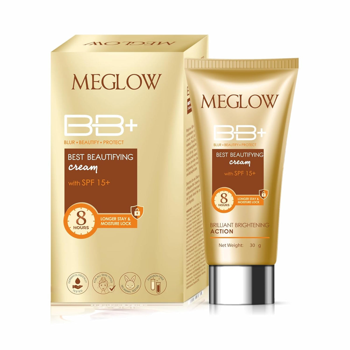 Meglow Best Beautifying BB+ Fairness With Spf 15+ Cream 30g