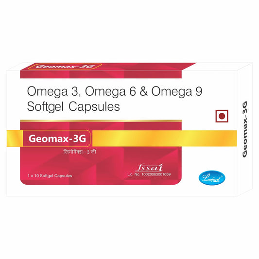 Leeford Geomax 3g Omega 3 Omega 6 And Omega 9 Softgel Capsules