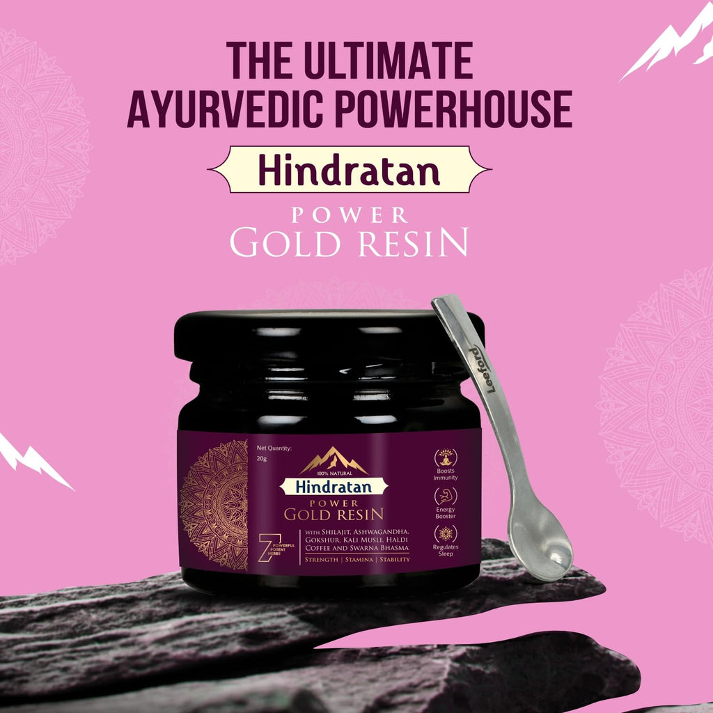 Leeford Hindratan Power Shilajit Gold Resin With Ashwagandha,Kali Musli & Swarna Bhasma 20g