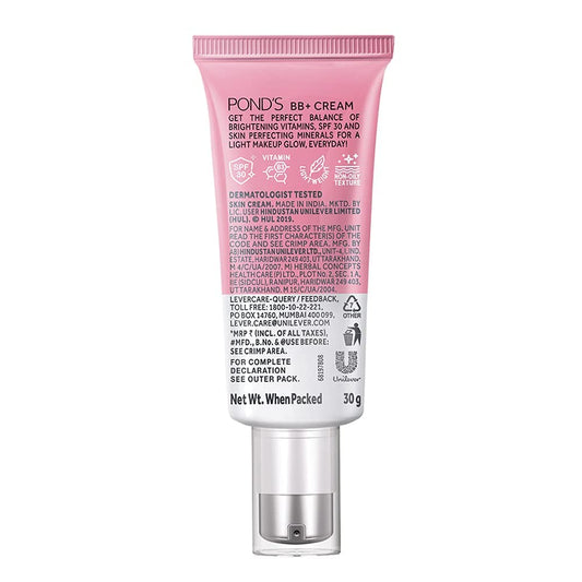 POND'S Bb+ Creme Instant Spot Coverage + leichtes Make-up Glow SPF 30 PA++ Elfenbein 30G