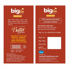 Leeford Bigfun Butter Scotch Flavored Condom 10 Piece