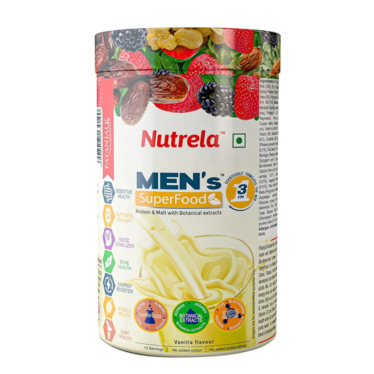 Patanjali Nutrela Superfood-Pulver für Männer, Vanille, 400 g