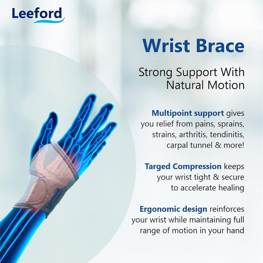 Leeford Wrist Brace Neoprene Universal Color Random