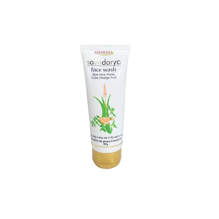 Patanjali Saundarya Face Wash Aloevera,Neem,Tulsi,Orange Peel 100g