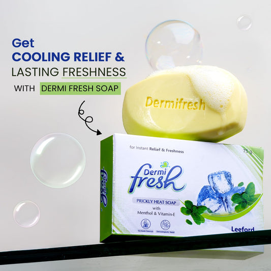 Leeford Dermi Fresh Prickly Heat Badeseife Menthol und Vitamin E