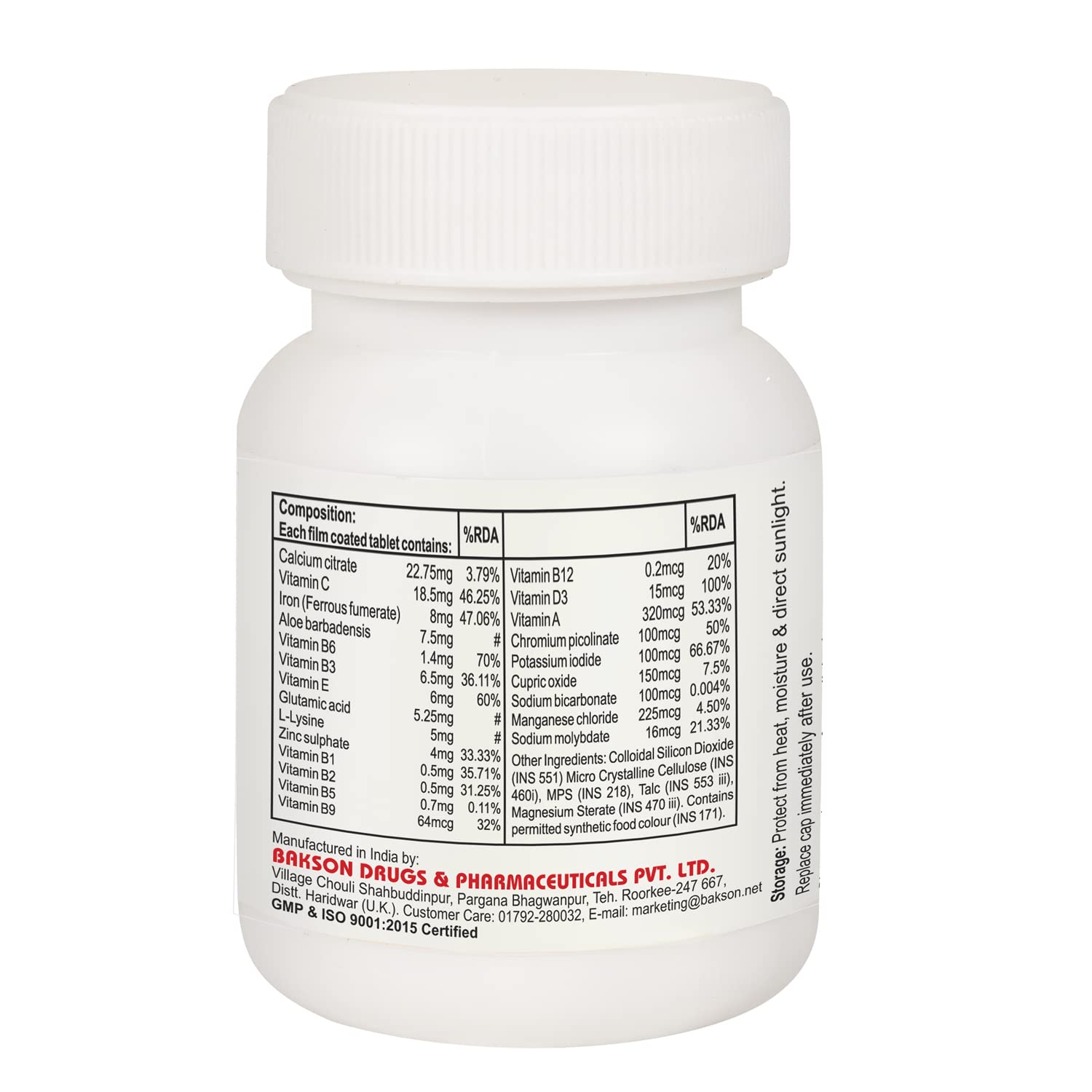 Bakson's Vitamin D Plus Tablets
