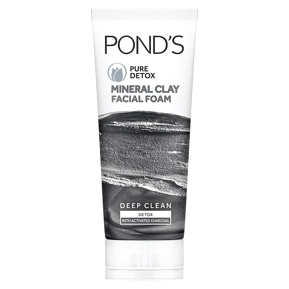 POND'S Pure Detox Mineral Clay Activated Charcoal Facial Foam 90g