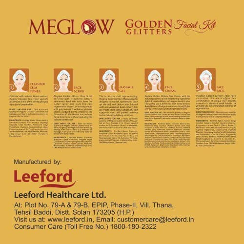 Leeford Meglow Gold Gesichtspflegeset für sofortigen Glanz, 105 g