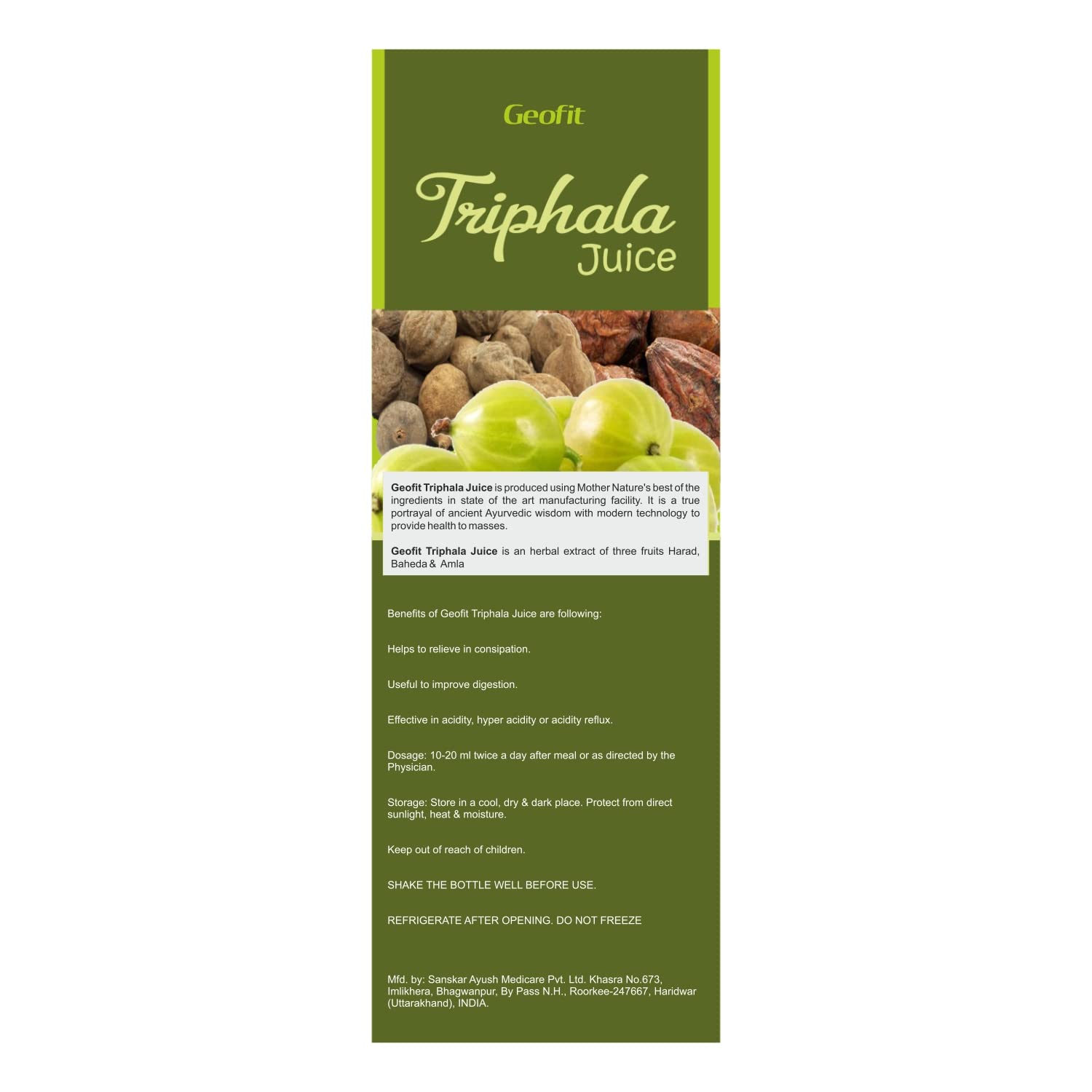 Leeford Geofit Ayurvedic Triphala Juice 500ml