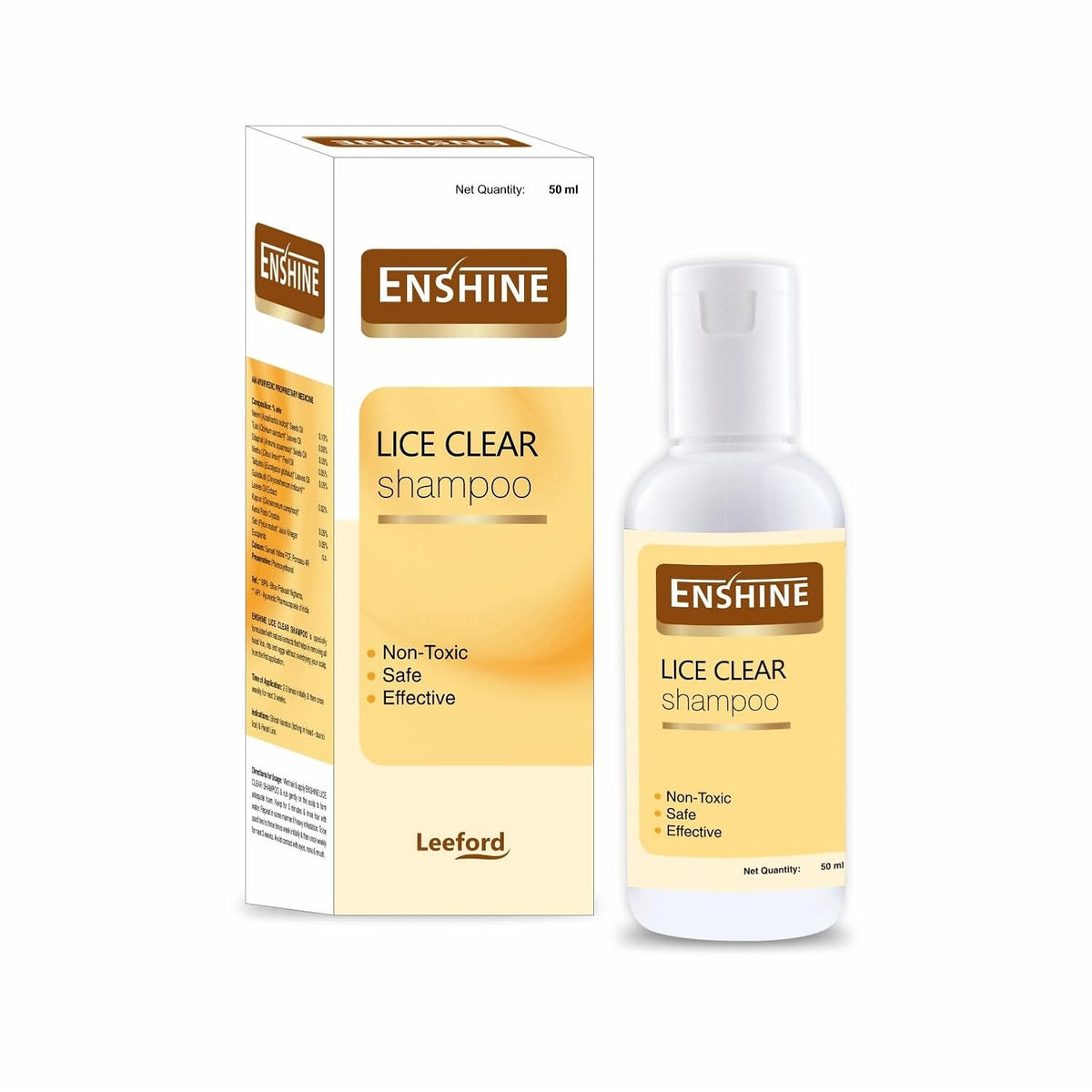 Leeford Enshine Lice Clear Hair Shampoo 50ml