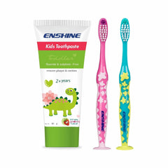 Leeford Enshine Kids Oral Care Combo Toothpaste 80g + 2 Toothbrush