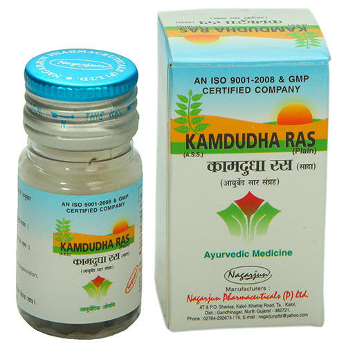 Nagarjun Kamdudha Ras Plain und Moti Yukt Tabletten