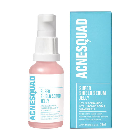 Acne Squad Pore Minimising Super Shield Serum Jelly with 10% Niacinamide 30ml