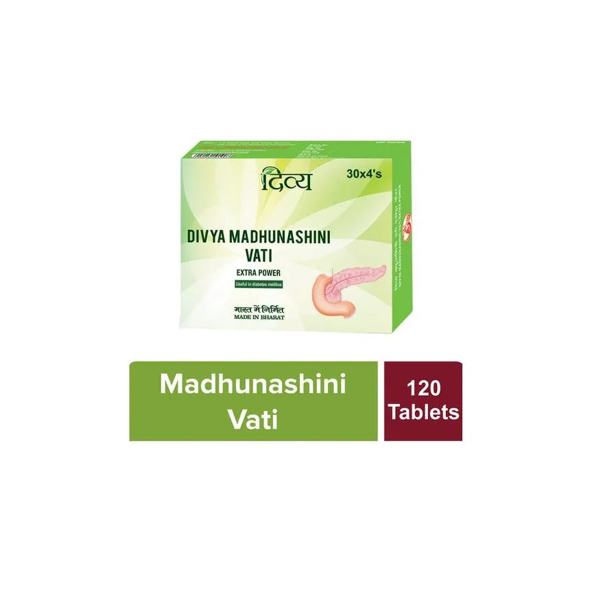 Patanjali Divya Madhunashini Vati Extra Power Tabletten, 2er Pack (240 Tabletten)