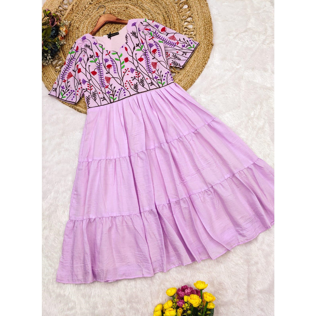 Bollywood Women Indian Ethnic Party Wear Pure Soft Maska Cotton Print Maxi Dress