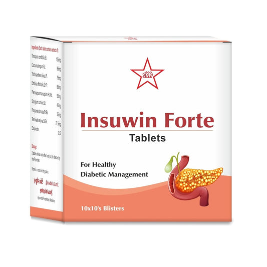 Skm Siddha Ayurveda Insuwin 500mg Forte Tablets