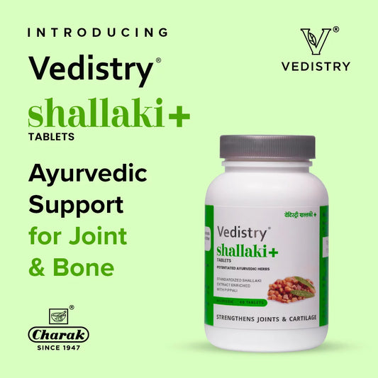 Vedistry Ayurvedic Shallaki+ Strengthens Joints & Cartilage 60 Tablets