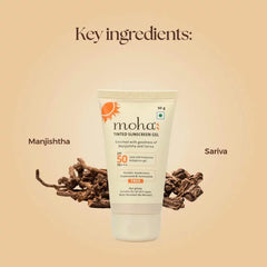 Moha Cosmetics Tinted Sunscreen Gel with SPF50 PA+++ 50g