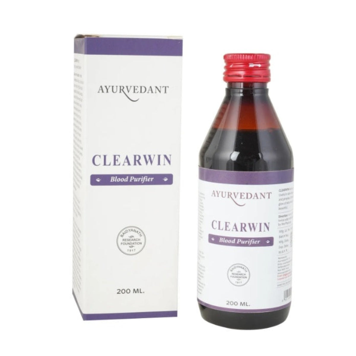 Baidyanath Ayurvedic Ayurvedant Clearwin Blutreinigungssirup 200ml