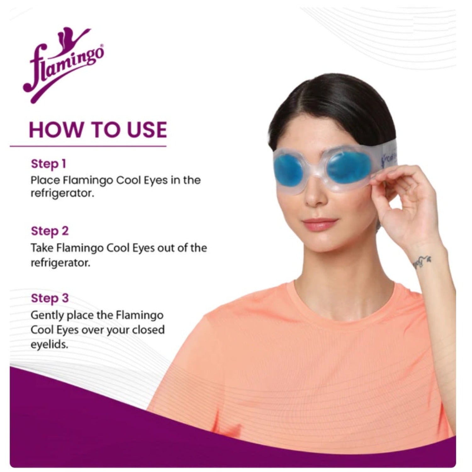 Flamingo Health Orthopaedic Cool Eyes Mask Non Toxic Gel Universal Code Hc 1005