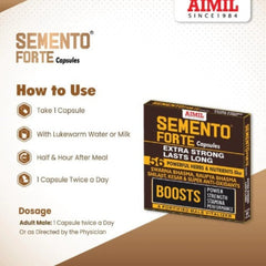 Aimil Ayurvedic Semento For Vigour And Health Men Granules Powder & Forte Capsules