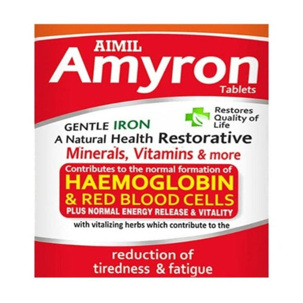 Aimil Ayurvedischer Amyron Multivitamin-Sirup für Männer und Frauen mit 34 Inhaltsstoffen reduziert Müdigkeit und Erschöpfung, verbessert den Hämoglobinspiegel, Tablette und Sirup
