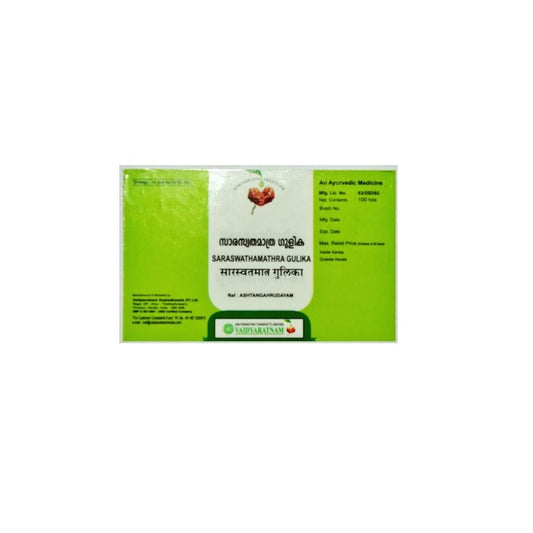 Vaidyaratnam Saraswathamathra 100 Tablets