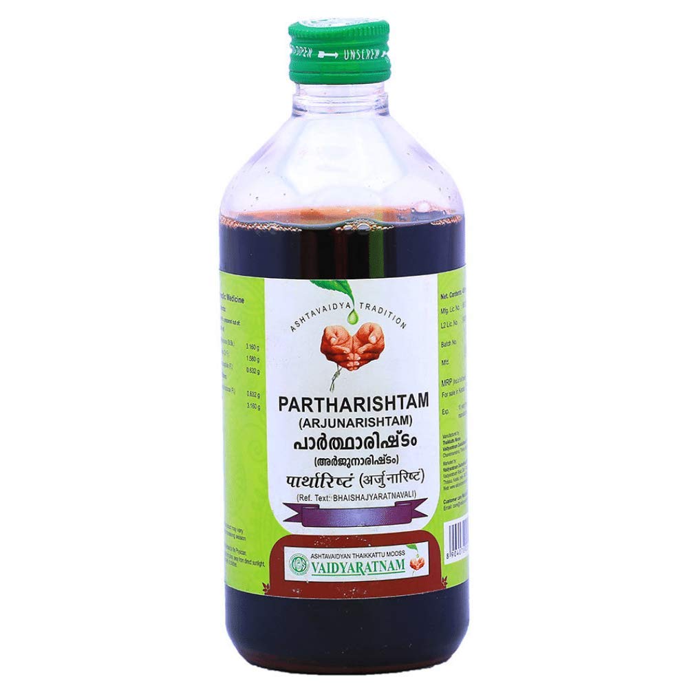 VAIDYARATNAM Ayurvedisches Partharishtam (Arjunarishtam) Flüssigkeit 450 ml