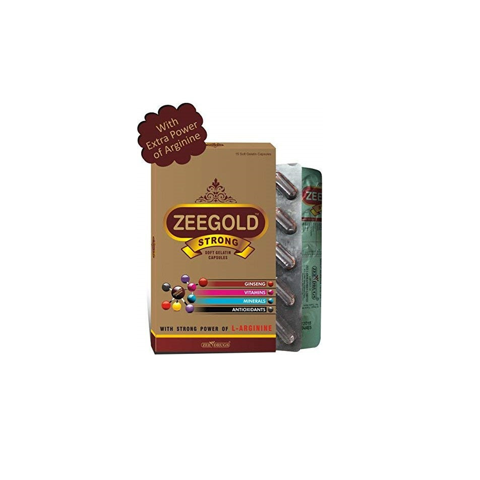 Zeegold Strong Weichgelatinekapseln mit starker Kraft von L-ARGININ, 45 Kapseln, 3er Pack