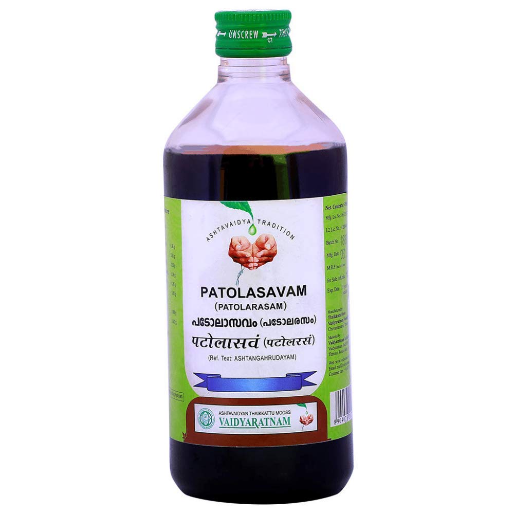 Vaidyaratnam Ayurvedische Patolasavam-Flüssigkeit 450 ml