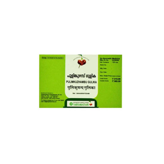 Vaidyaratnam Pulimkuzhambu Gulika 100 Tabletten