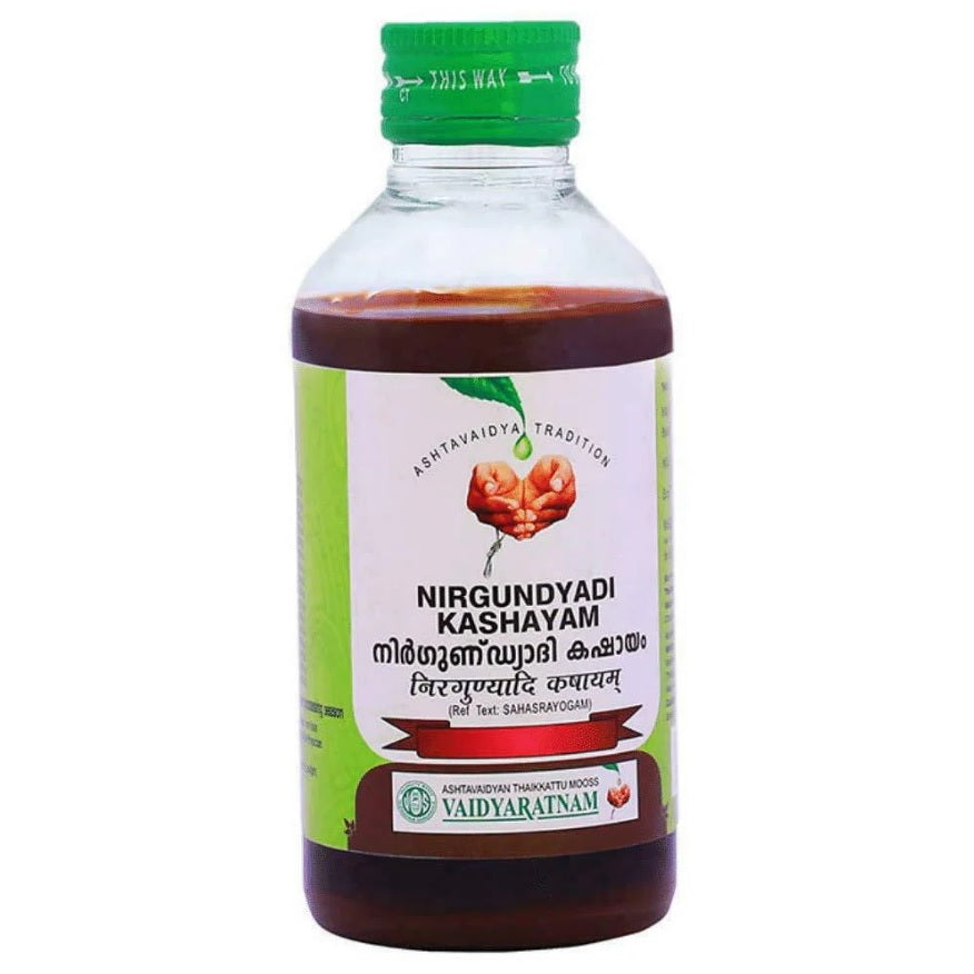 Vaidyaratnam Ayurvedische Nirgundyadi Kashayam-Flüssigkeit 200 ml