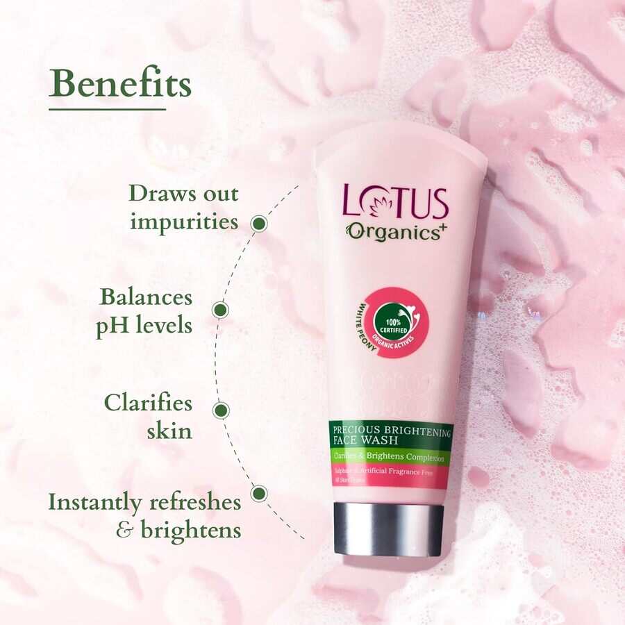 Lotus Organics+ Cosmetics Lotus Precious Brightening Facewash 100g
