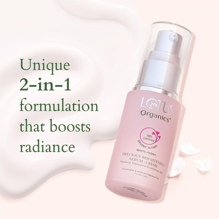 Lotus Organics+ Cosmetics Lotus Precious Brightening Serum+ Creme 30ml