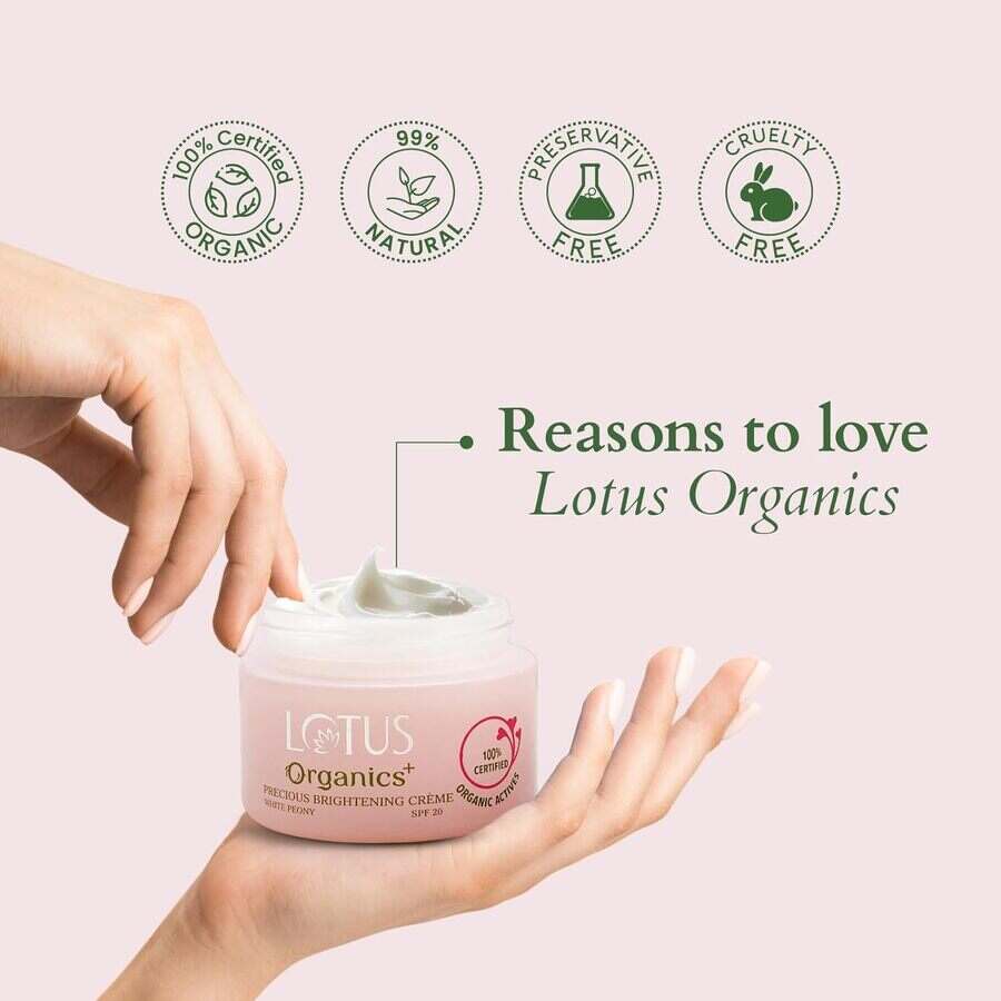Lotus Organics+ Precious Brightening Creme Cream SPF-20 50g