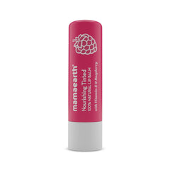 Mamaearth Nourishing 100% Natural Lip Balm with Vitamin E for Soft & Supple Lips Color Shea Butter,Raspberry & Strawberry 4g