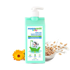 Mamaearth Milky Soft Head to Toe Wash With Oats,Milk,and Calendula for Babies 400ml