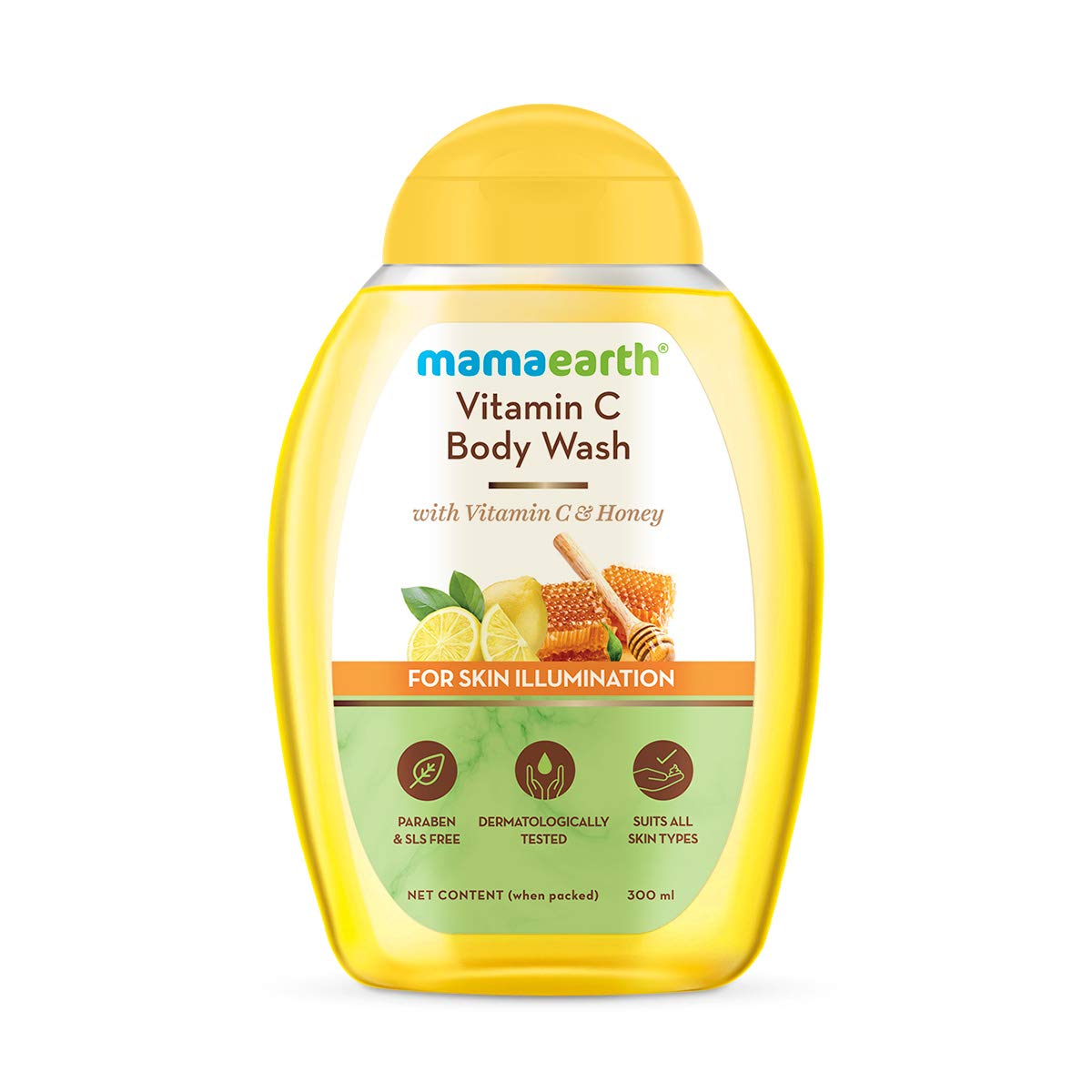 Mamaearth Vitamin C Body Wash with Vitamin C and Honey for Skin Illumination 300ml