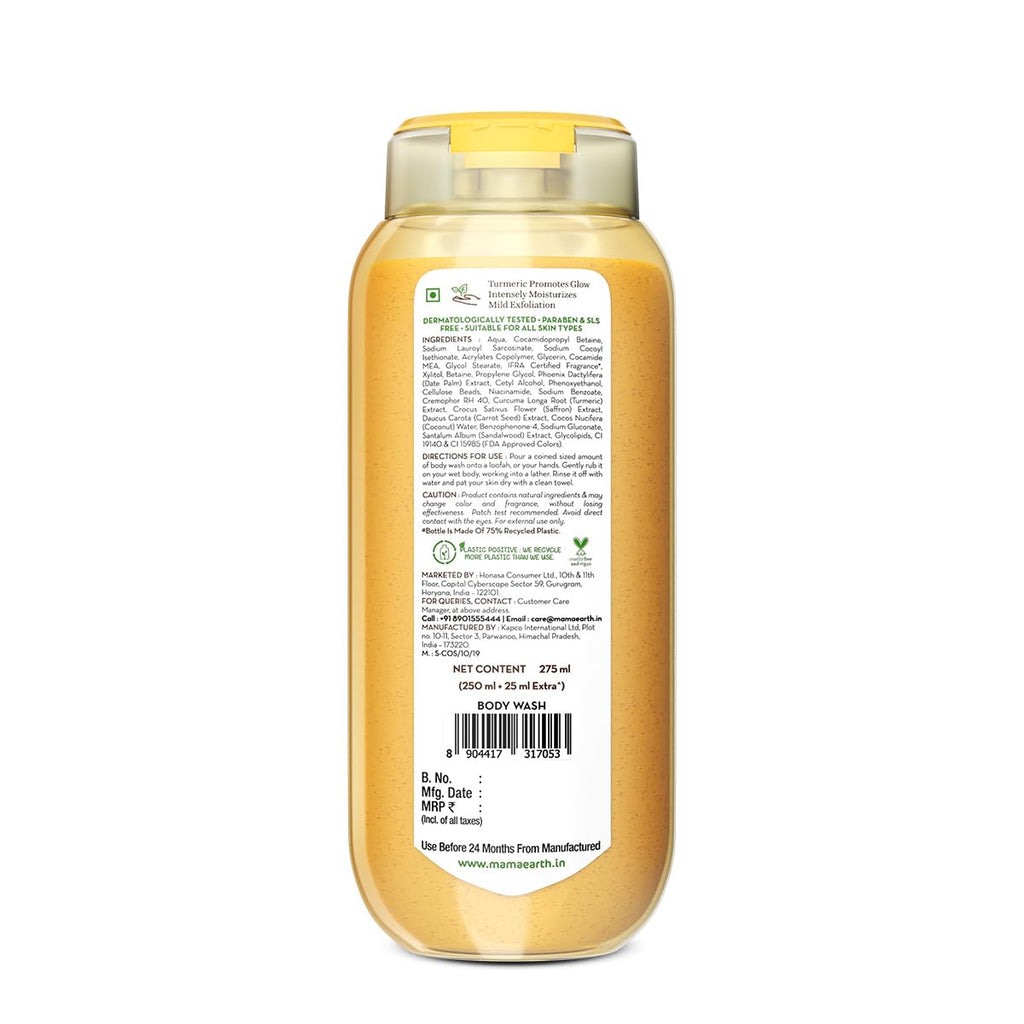 Mamaearth Ubtan Moisturizing Body Wash with Turmeric & Saffron 250ml