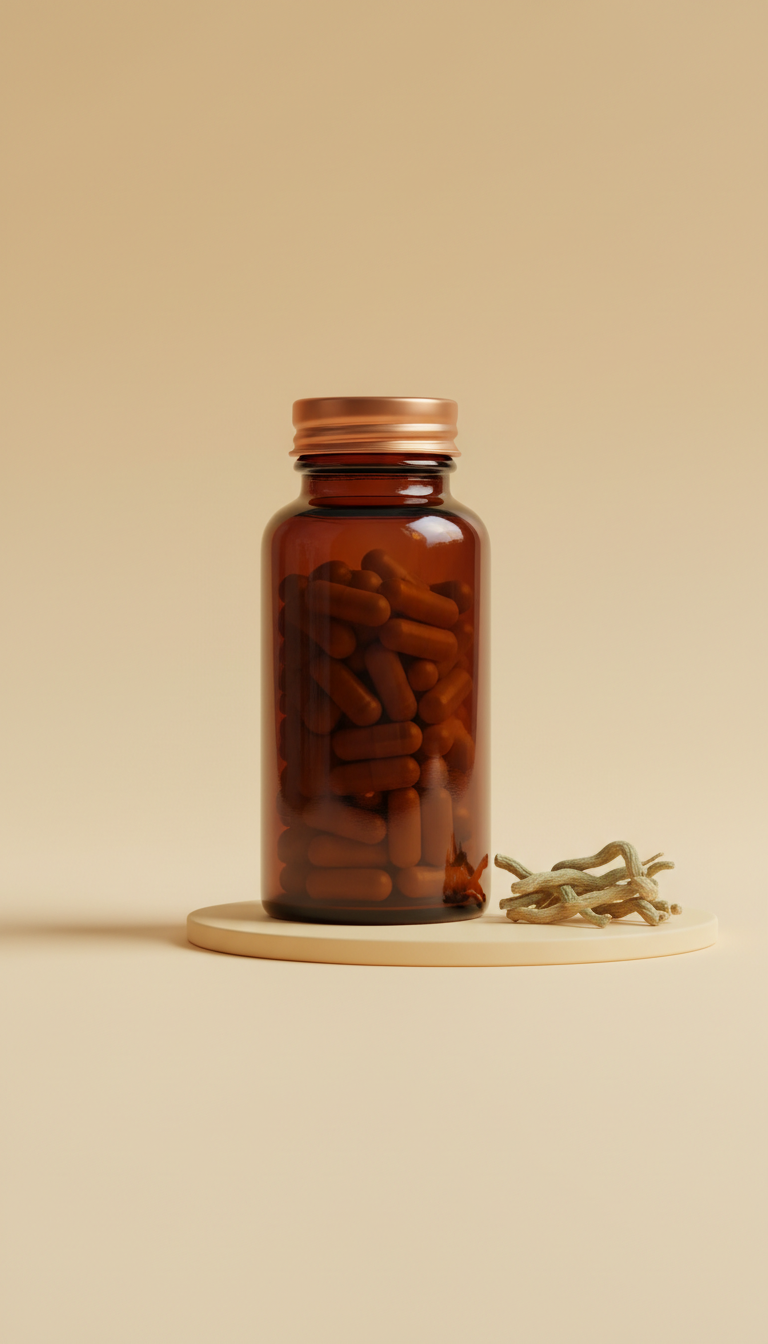 Ashwagandha wellness capsules with pure extract