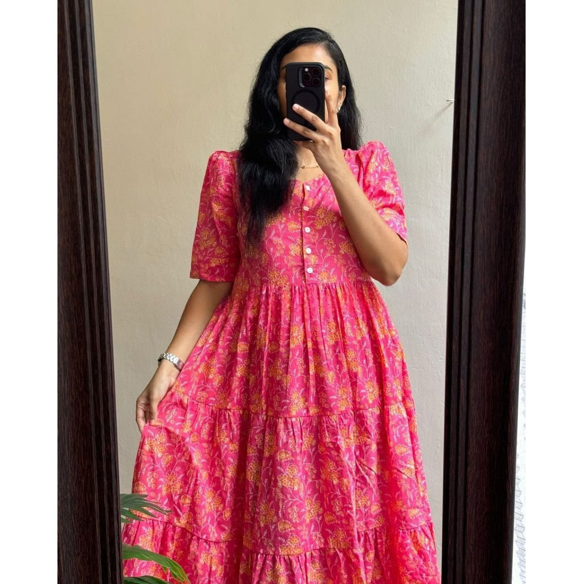 Bollywood Women Indian Ethnic Party Wear Pure Soft Muslin Silk Dress Color Pink