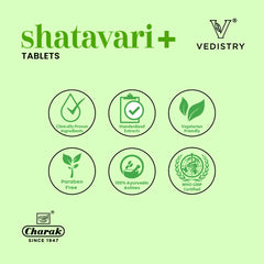 Vedistry Ayurvedic Shatavari+ Strengthens Women's Health 60 Tablets