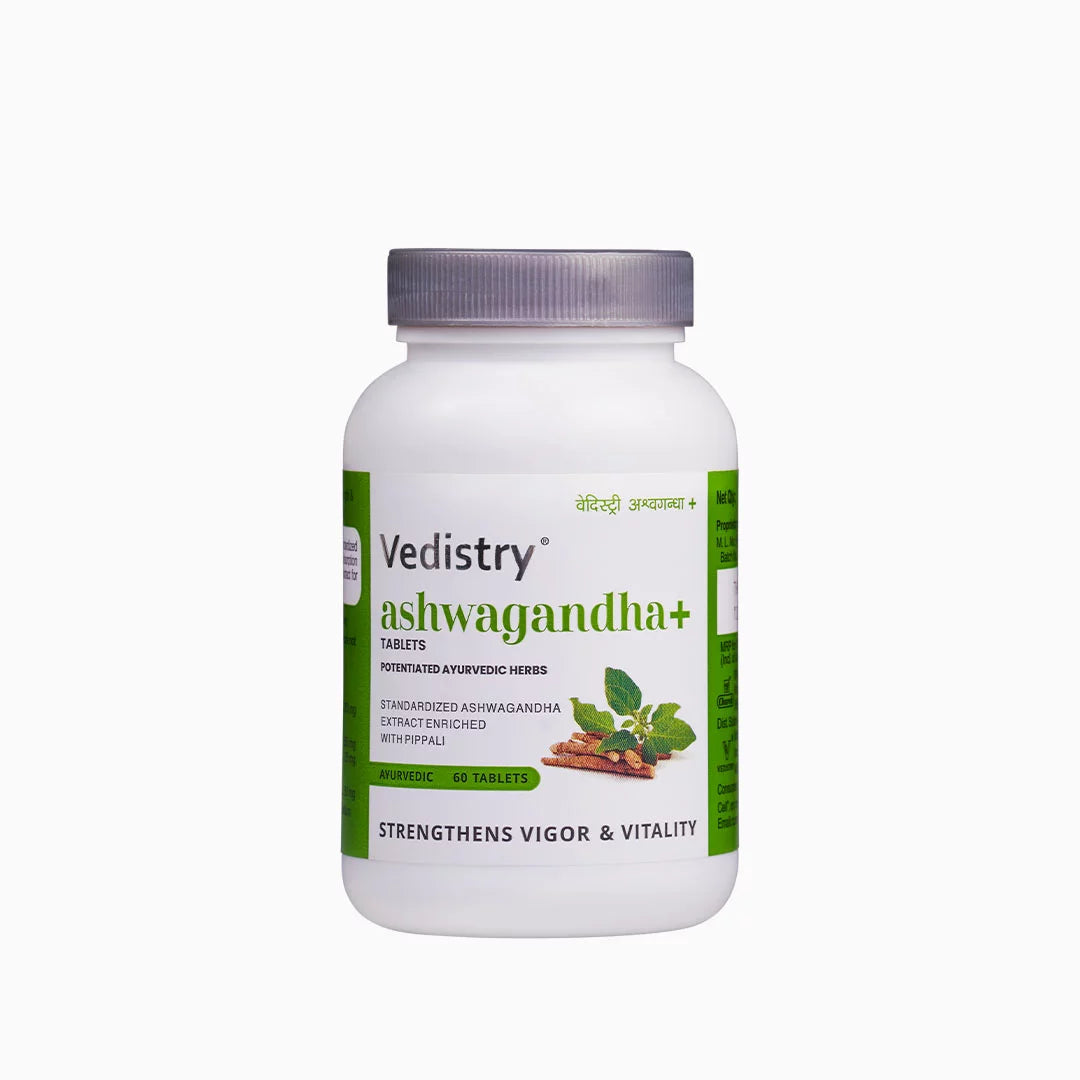 Vedistry Ayurvedic Ashwagandha+ Strengthens Vigor & Vitality 60 Tablets