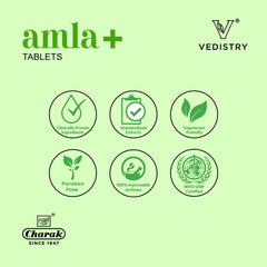 Vedistry Ayurvedic Amla+ Strengthens Overall Health 60 Tablets