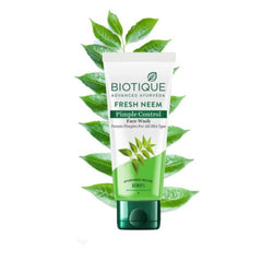 Biotique Глубокое очищение с папайей, медовый гель и свежесть нима для борьбы с прыщами Успокаивает и питает Пенка для умывания лица Формула без мыла Уменьшает сухость 100% растительные экстракты Подходит для всех типов кожи